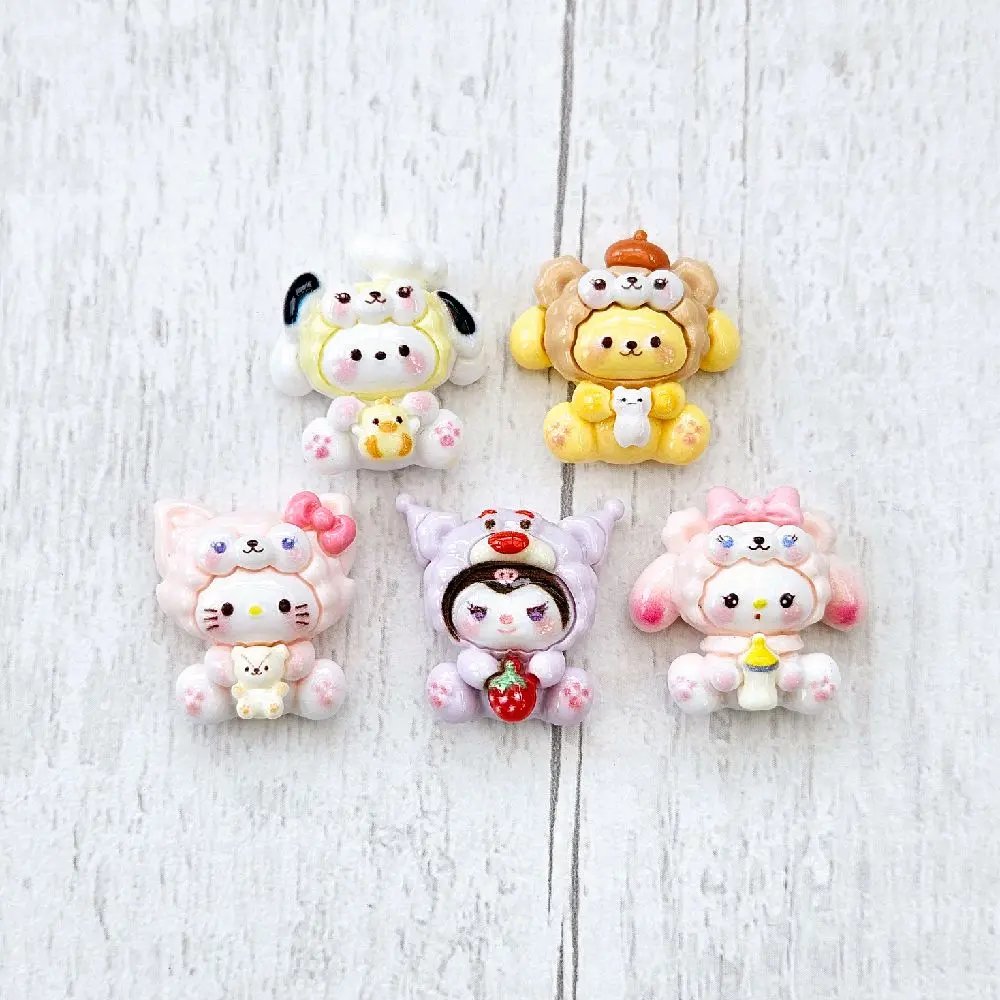 Kawaii Crafts Hello Kitty Characters Dress Up Mix Resin Flatback Charms