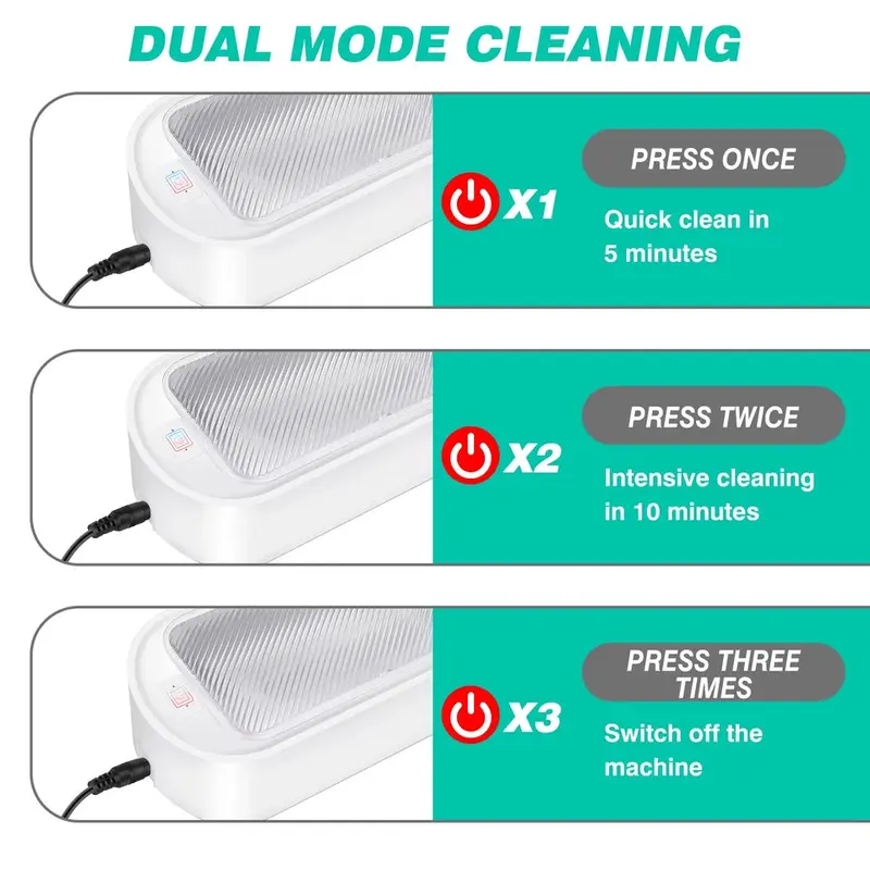 Ultrasonic Mini Jewelry Cleaner Gold Silver Necklace Rings Watches Coin Cleaning,650Ml for Cleaning Glasses Jewelry Dentures 3