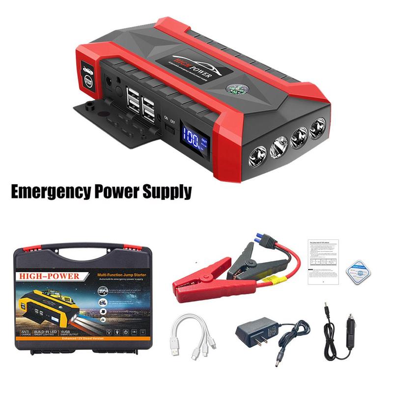 Car Jump Starter 99900mAh Portable Battery Booster with LED Flashlight for Up to 3.0L Gas Cars move  socket 2