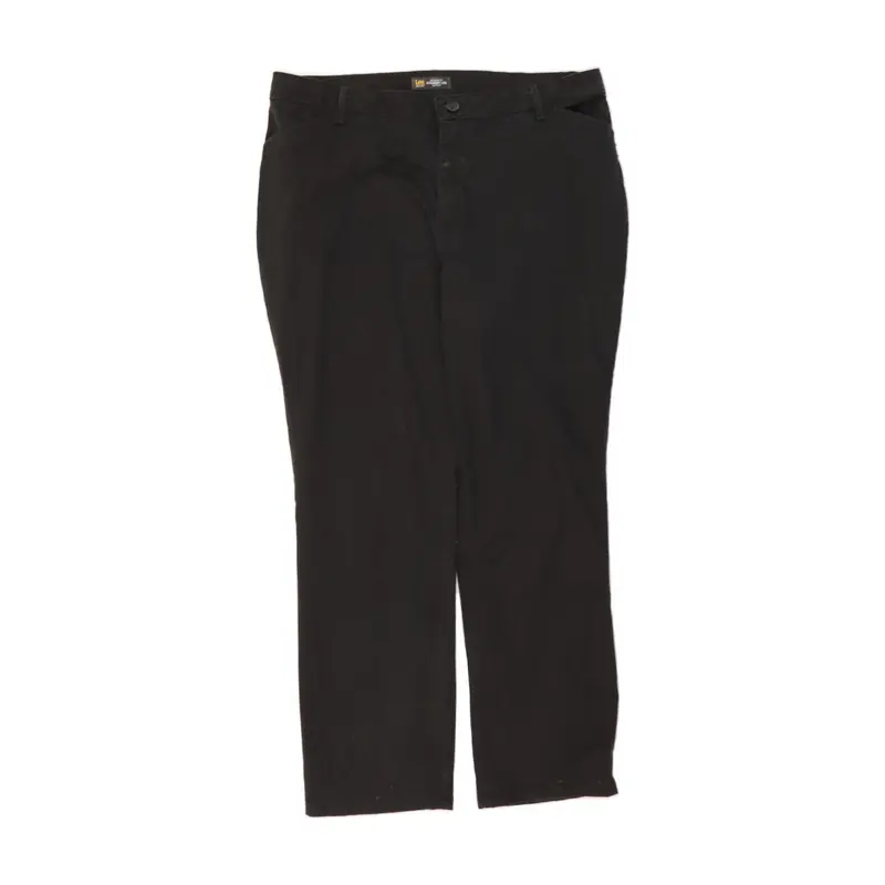Pre-Owned Vintage LEE Womens Mid Rise Straight Casual Trousers US 16 2XL W38 L29 Black 0