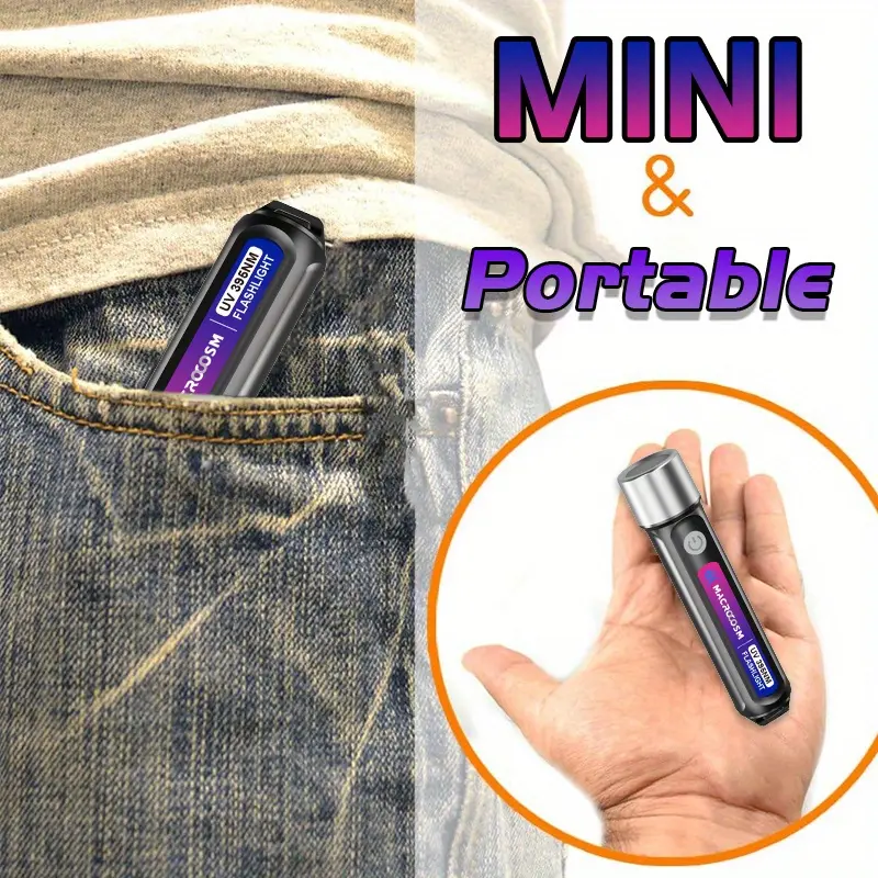 400mAh USB powered Rechargeable LED black light flashlight-portable UV stain detector for pet urine, Scorpions & resin curing 8