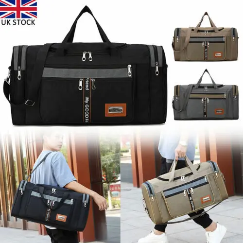 Men Extra Large Big Sports Gym Holdall Bag Travel Work Cabin Barrel Bag NEW 4