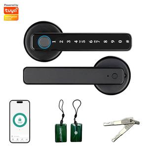 Tuya Fingerprint Smart Door Lock, Automatic Electronic Keyless Entry Door Lock, Electronic Code Lock, Door Anti-theft Combination Lock for Rooms, Offices, Garages, Warehouses