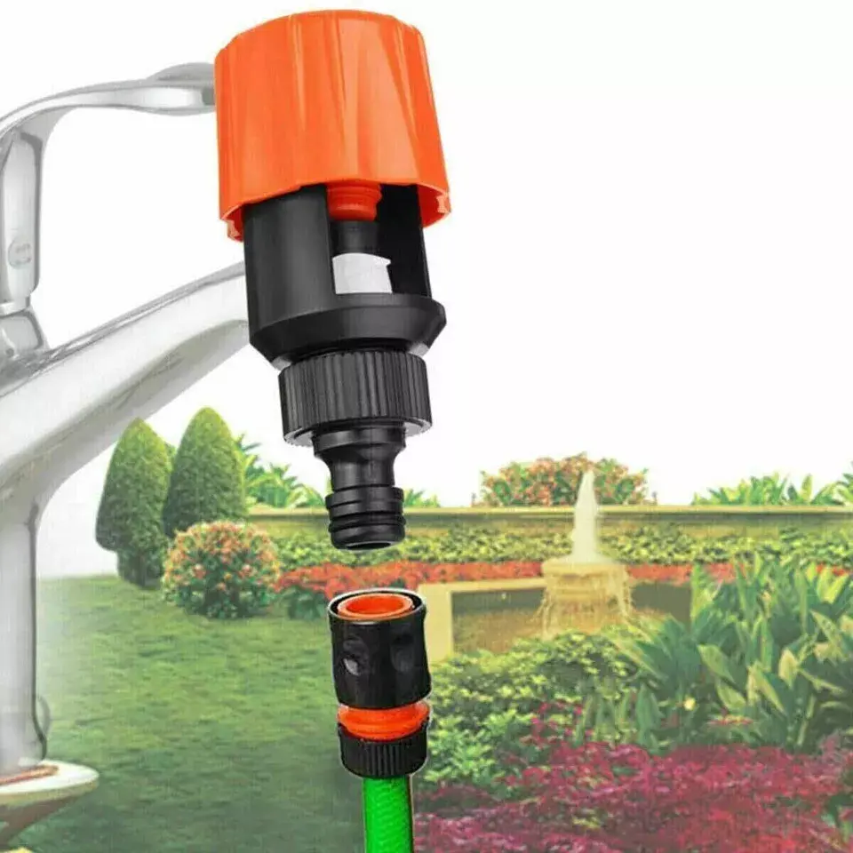 Universal Tap To Garden Hose Pipe Connector Mixer Kitchen Tap Adapter Orange