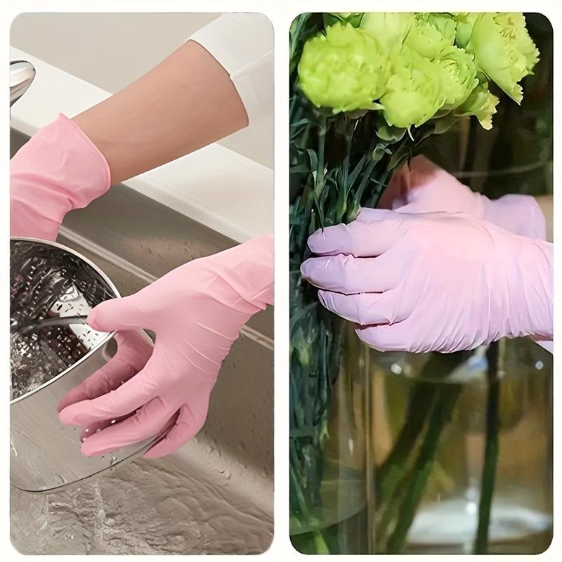 Product Introduction of 【50%OFF】50pcs Multi-Color Disposable Nitrile Gloves for Kitchen, Pet Bathing, Hair Dye, Manicure & Food Prep - Essential Household Cleaning Supplies, Small Tools, Disposable Apparel 2