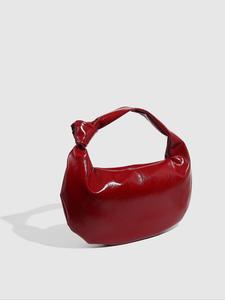 Women's Knot Design Shoulder Bag, Fashionable Large Capacity Bag for Daily Life, Casual Trendy Versatile Commuting Bag, Leather Satchel, Unique Bags, Purse Women, Pu Leather Satchel, Textured Bag