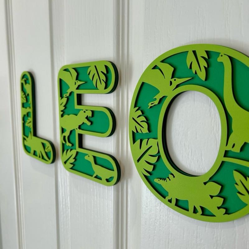Personalised Dinosaur Name Sign, Nursery Room,  Dinosaurs Theme 0