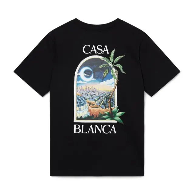 Casablanca "Casablanca Avenida T-Shirt" Casual Short Sleeve Crewneck T-Shirt for Summer, Fashion Men's Top For Daily Wear Casual Short Sleeve Round Neck T-Shirt for Daily Wear, Ladies Clothes for All Seasons, Clothes for Women 0