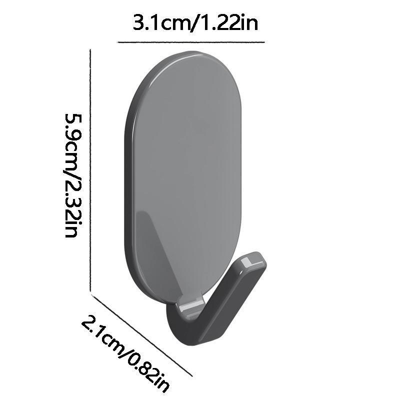 5pcs Heavy-Duty Adhesive Hooks, No Drilling Needed, Ideal For Bathroom And Toilet, Effortlessly Hang Towels On Walls Or Doors, Leaves No Traces Behind 5