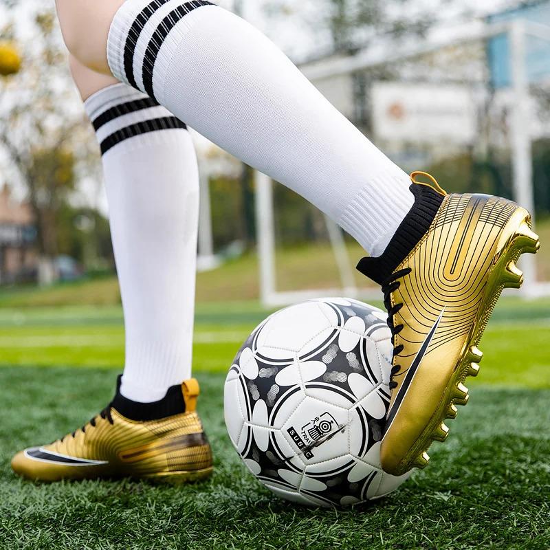 Product Introduction of Football Boots Children Soccer Cleats Professional Golden Football Shoes for Boys Kids Men Soccer Shoes Unisex 15