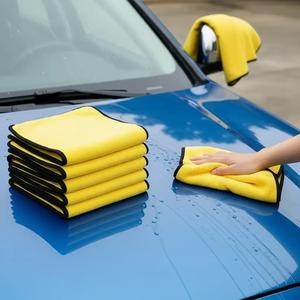 Wash Towel, 10pcs/set Thickened Wash Towel with Strong Water Absorption, Multifunctional Car Wash Microfiber Towel for Bathroom & Kitchen, Dual Sided Microfiber Cleaning Cloths, Car Detailing Products, Car Cleaning Supplies, Car Washing Towel