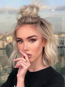 14 Inch Short Wavy Lace Front Wigs for Women, Gorgeous Fluffy Wigs without Bangs, Synthetic Lace Front Wigs for Party, Daily Use