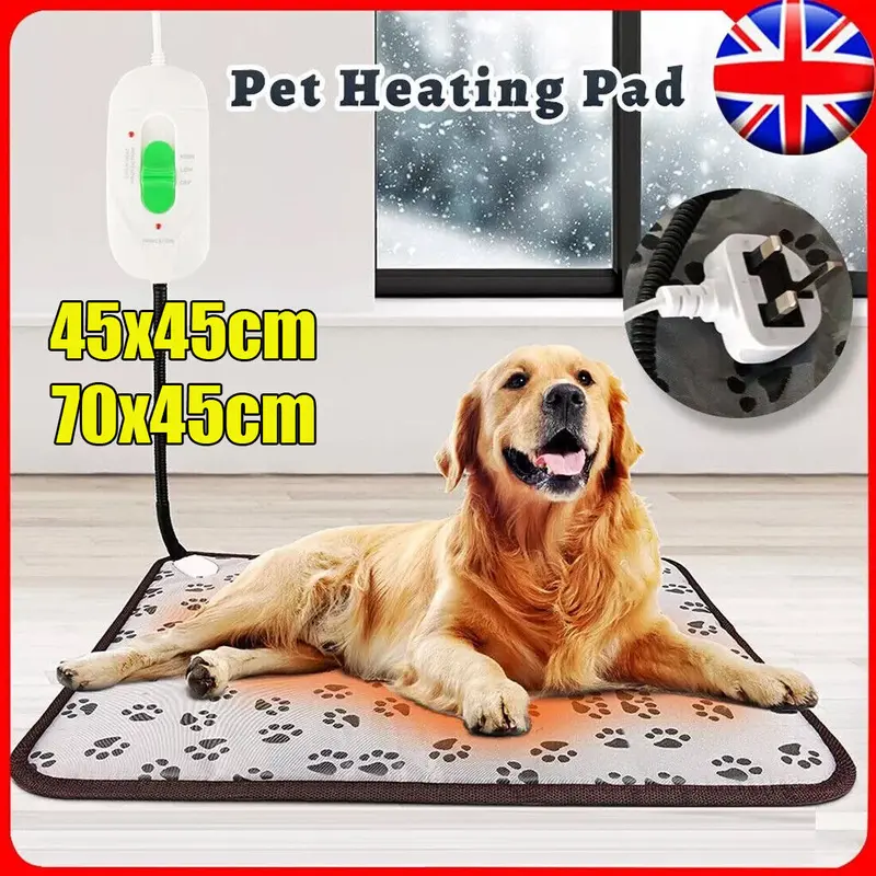 Pet Heating Pad Cat Dog Electric Heat Mat Heated Bed Dog Puppy Whelping Pads UK 0