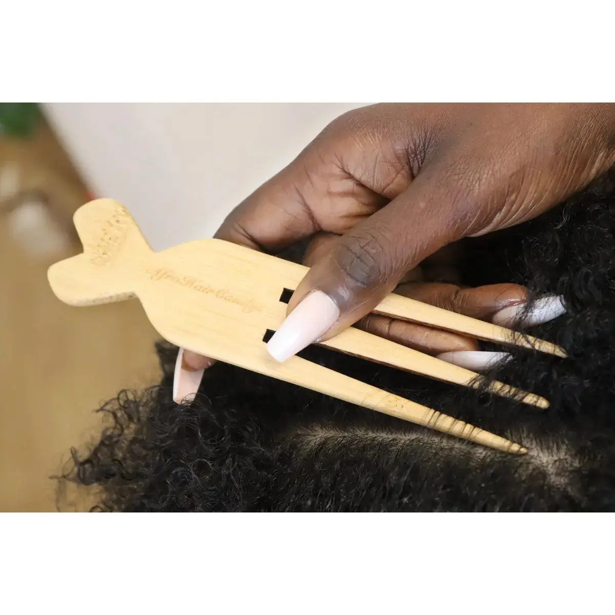 Bamboo Parting Comb for Flawless Styling & Hair Health