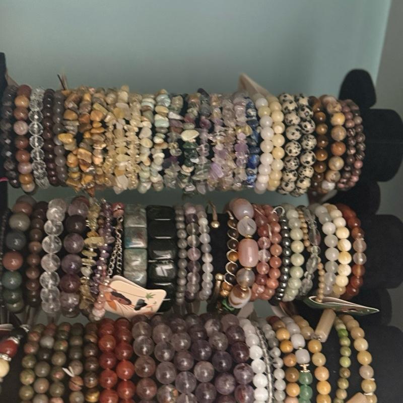 Clear Bead and Chip Crystals Bracelet for Women 7