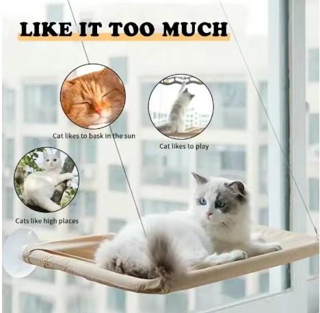 New Cat Hammock Cat Sunny Window Seat Washable Detachable Pet Bed Suction Shelf Bag Beds Seat For Cat Sleeping Pet Accessories 4