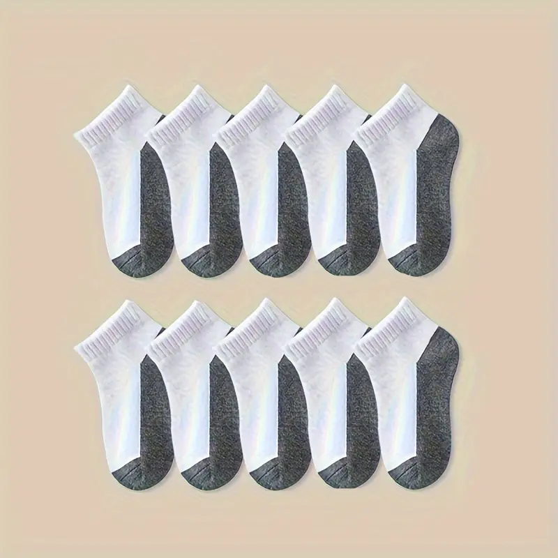 [Breathable Ankle Socks] 5 Pairs Kids' Ankle Socks | Solid & Color Block Designs, Breathable Polyester Blend - Perfect for All Seasons 2