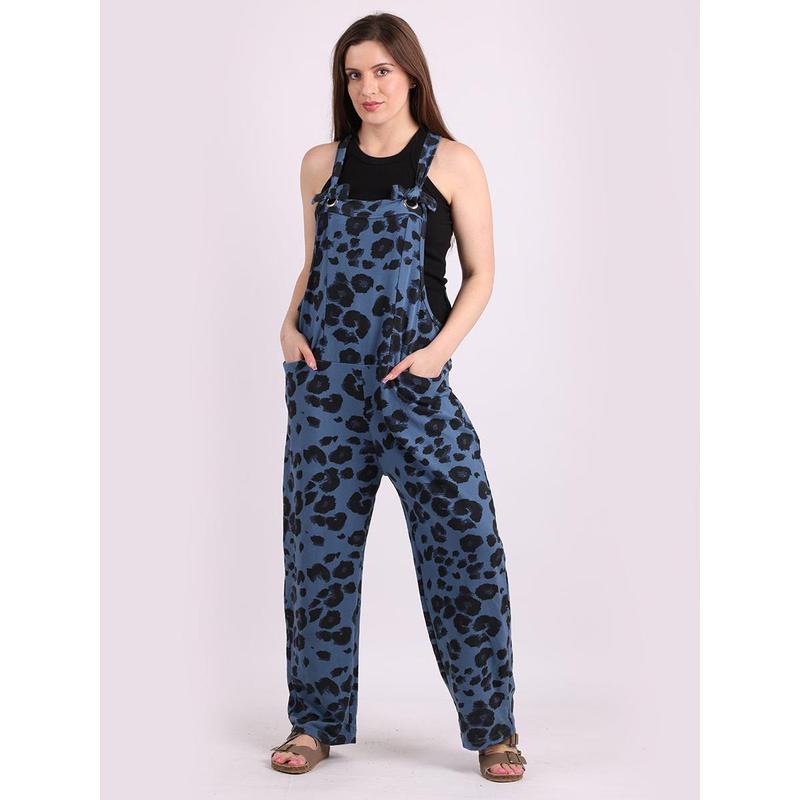 Leopard Print Ladies Cotton Dungaree 5