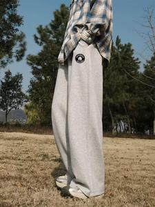 Men's House Print Straight Leg Pants, Casual Comfy Breathable Pants for Daily Wear, Fashion Men's Bottoms for All Seasons, Pajama