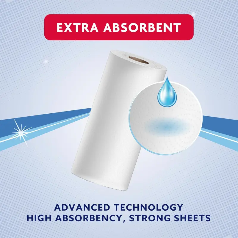 by Amazon ULTRA Kitchen Roll, Extra Absorbent, 4 Rolls (Pack of 1), 45 Sheets per Roll, Wring and Reuse, FSC Certified 4