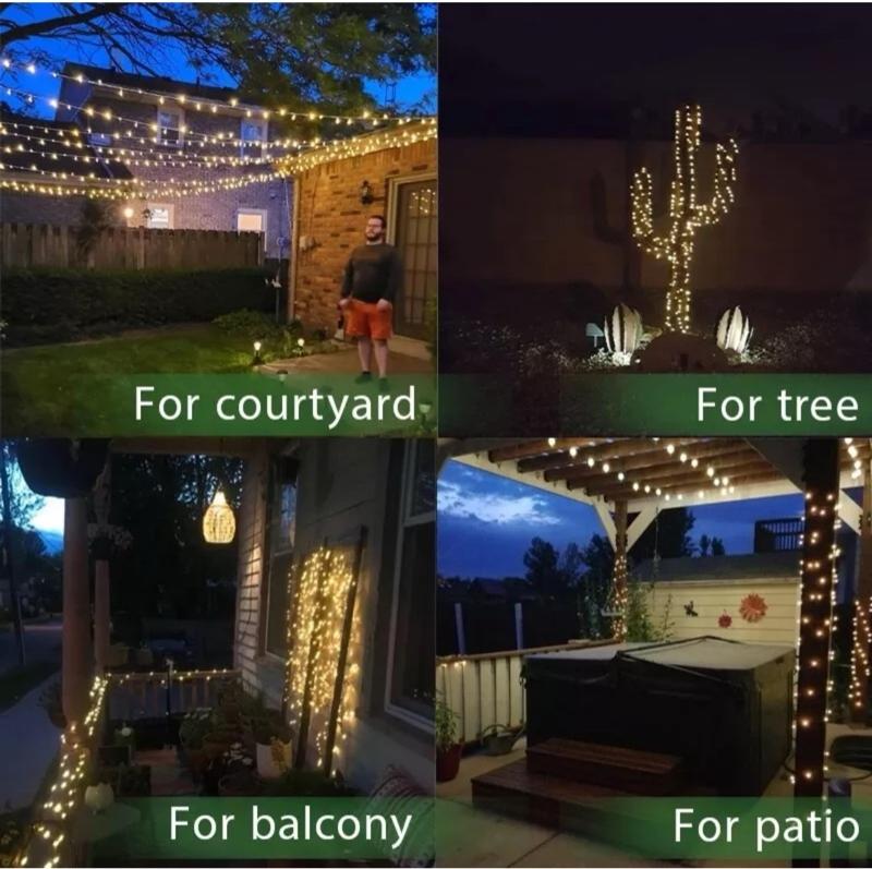 Product Introduction of 50/100/200/500 LED Solar Power Fairy Garden Lights String Outdoor Xmas Tree Lamp 12
