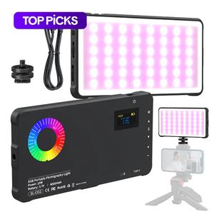 USB Rechargeable Photography Light, Portable RGB Color Changing Photography Light for Camera, Portable Selfie Light for Live Streaming Vlog, Camera Accessories, Travel Accessories #TOP PICKS