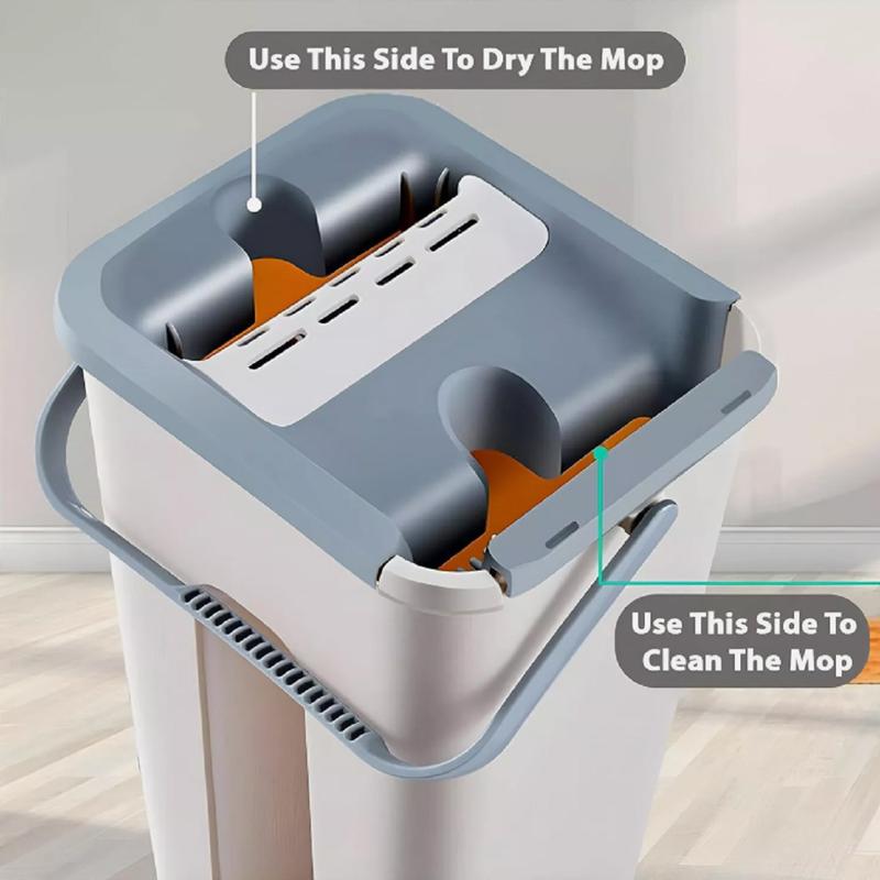 MAGICAL Mop and Bucket Set Multi-Functional Wash & Dry Flat Squeeze 360°+2 Pads 1