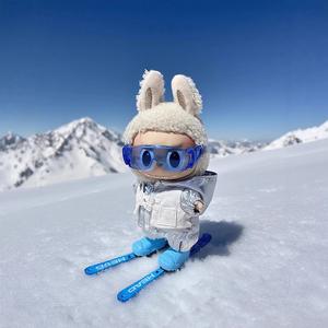 Clothes only! Labubu extreme skiing outfits, Suitable for 17cm, featuring macarons, high-energy content, and more. handmade, plush toys, cool, trendy, collector's items, fan merchandise.