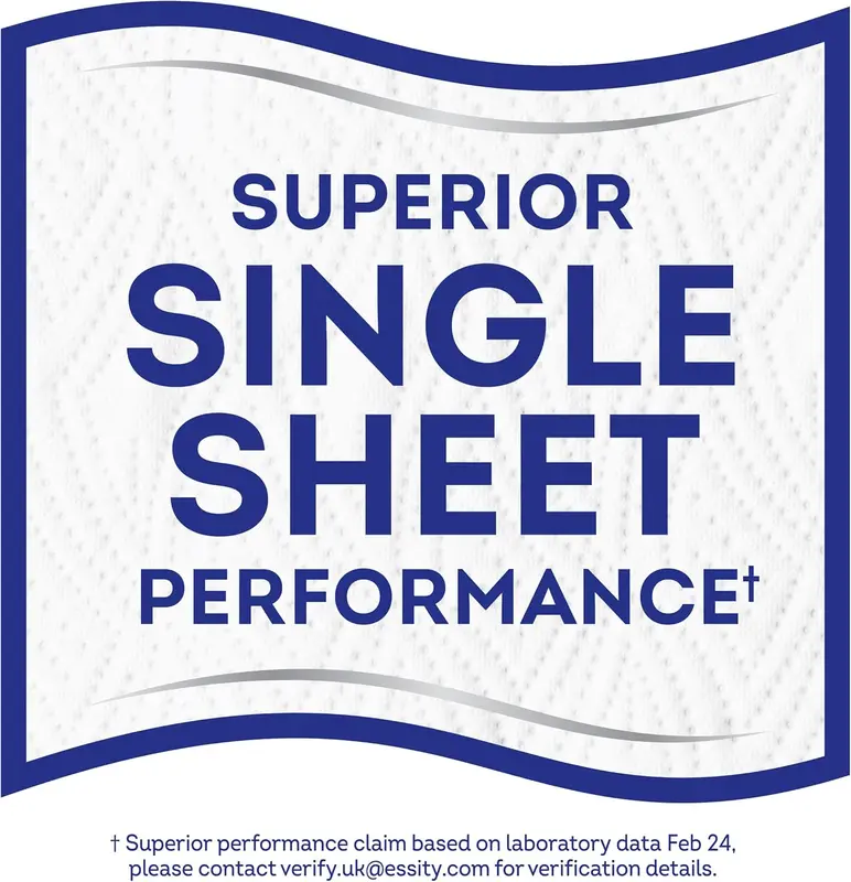 PLENTY Kitchen Towel, 6 White Rolls, 600 Sheets of Kitchen Roll, 2-Ply Tissue 1