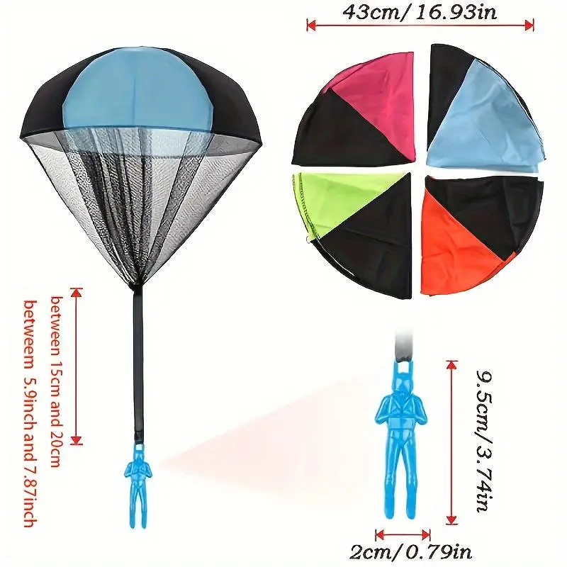 1/3pcs Parachute Toy, Anti-Tangle Throw Toy Parachute, Outdoor Throw Youngsters's Flying Toy, Gift (10 Colors) 1