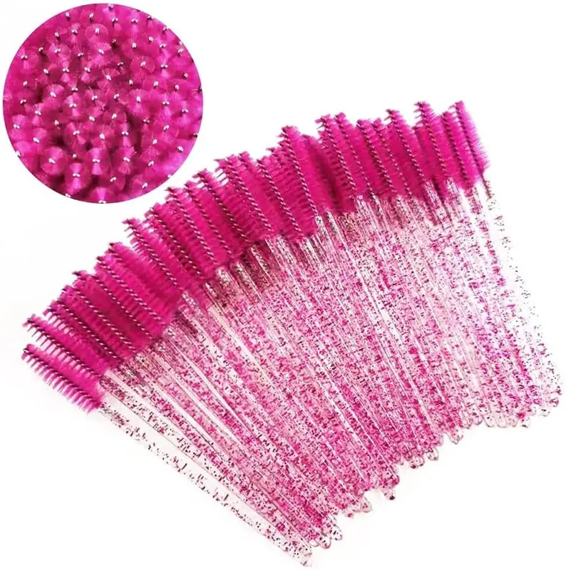 50 pcs Eyelash Mascara Brushes, Wands Applicator Eyebrow Brush Makeup Kit, Eyebrow Castor Oil Brush Makeup Tool 0