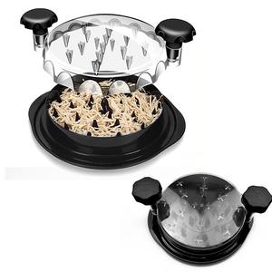 Chicken Shredder, 1 Set Chicken Breast Shredder Tool with Transparent Lid & Cleaning Brush,  Meat Shredder Machine for Kitchen Dining Room Picnic