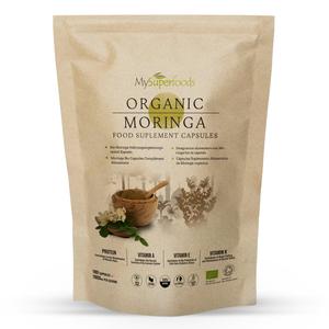 MySuperfoods Organic Moringa Capsules - High Strength Pure Moringa Oleifera, Vitamin A,E,K - 180 Capsules, Healthcare Edible Supplement