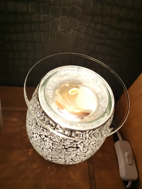Glass Oil Burner Dish -Glass -Living Room Accessories - Wax Liquidizer - Oil Burners For Essential Oils - Wax Burners - Scents Melter - Wax Melt Holder - Room Fragrance - 1 Piece 4