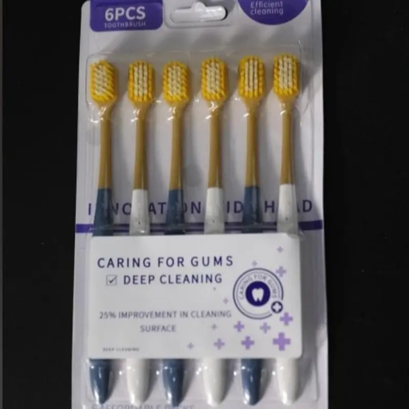 【 Gift 】5 pairs of Sam's same toothbrush Soft bristle Internet red high-end toothbrush Soft bristle adult Student home high density square hole wide head toothbrush Oral Comfort