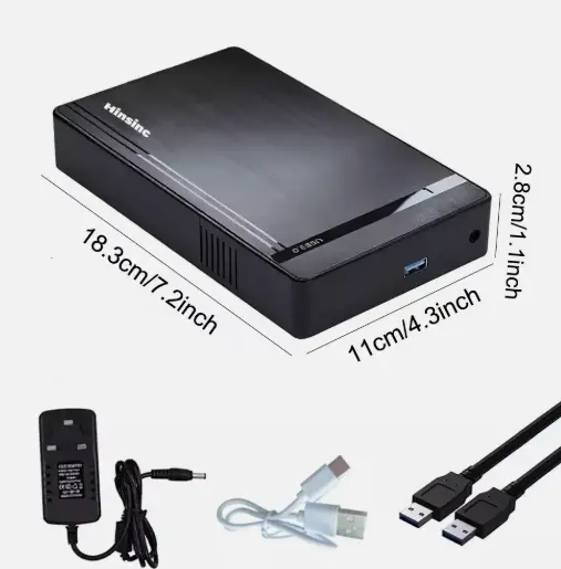 18TB USB3.0 2.5" 3.5" SATA HDD External Hard Drive Disk Enclosure Case UK 1