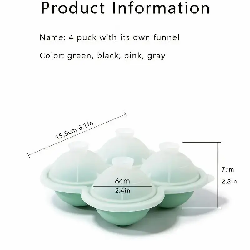 1pc Large Silicone Ice Cube Trays - Easy-Release, No Leakage, Perfect for Whiskey, Cocktails, Juice, and Parties 3