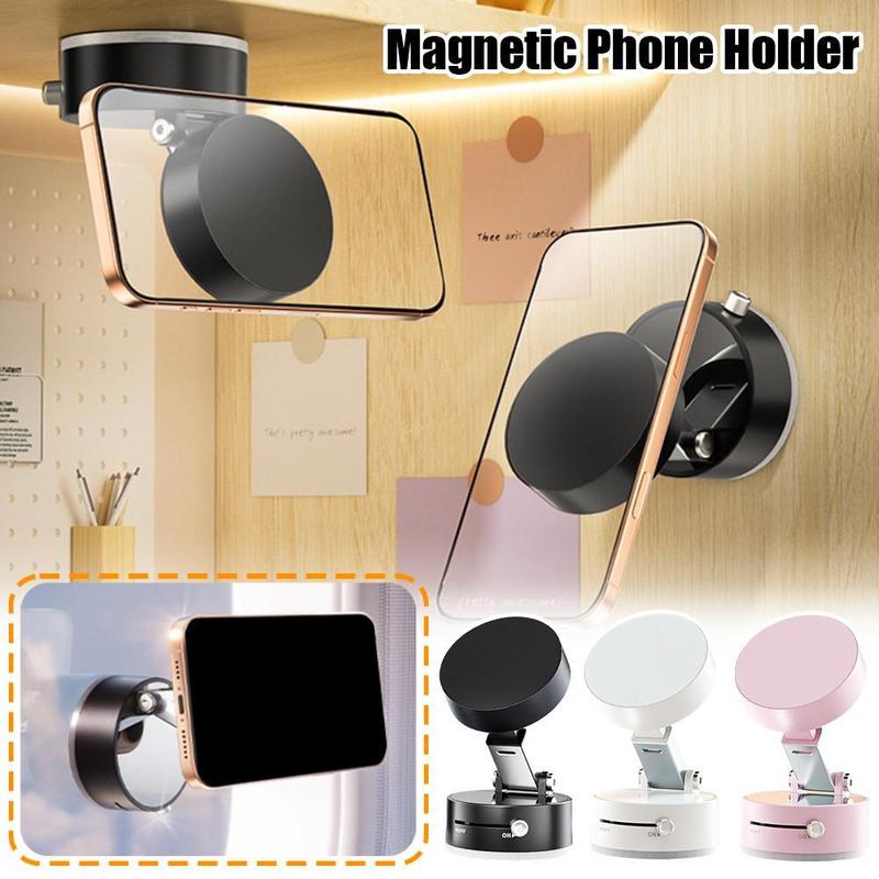 360° Magnetic Car Phone Holder Vacuum Suction Dashboard Mount with Dual Magnetic Base for Drivers, 360 Rotation & Anti Slip Design 2