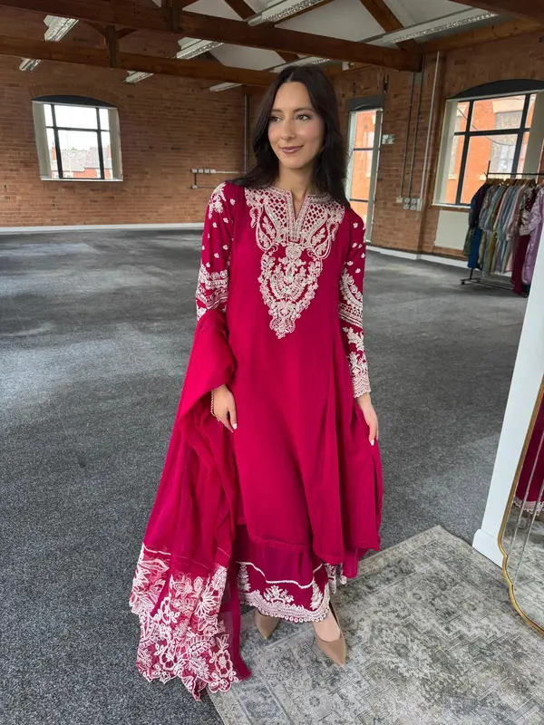 JANAN Luxury Chiffon 3 Piece Suit for Women - Pakistani and Indian Style - Casual, Womenswear, Eid 8
