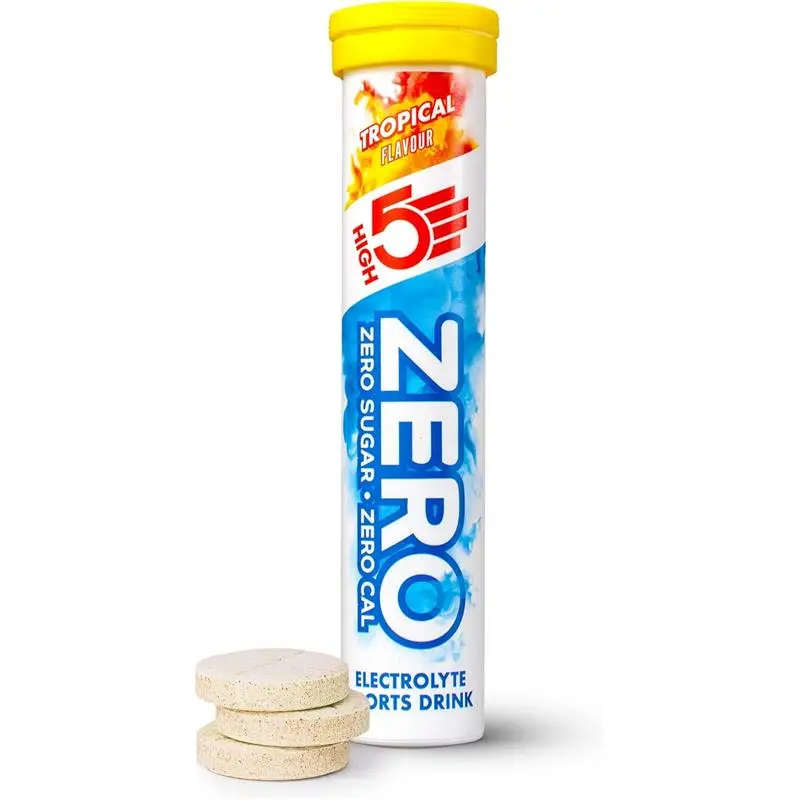 HIGH5 ZERO Electrolyte Tablet - Hydration Tablets Enhanced with Vitamin C - 0 Calories & Sugar Free - Boost Hydration, Performance & Wellness - Tropical, 20 Tablets (20x, Pack of 1)