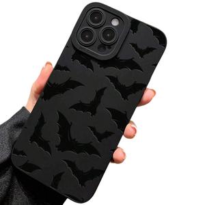Bat Pattern Phone Case, Shockproof Phone Protective Cover, Phone Accessory Compatible with iPhone 11 12 13 14 15 Series, Smartphone, Cellphone, Protector