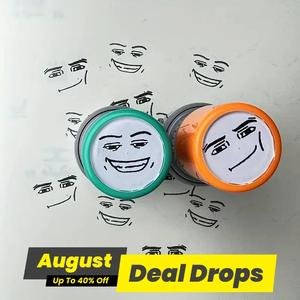 Emoji Pattern Stamp, 1 Count Cute Funny Emoji Stamp, Office Stationery & Supplies for Daily Office Use, Reusable Sticker Label & Instruction Seals, Emoji Stickers, Waterproof Durable Sticker, Custom Sticker, Rubber Stamp, Wax Stamp Kit