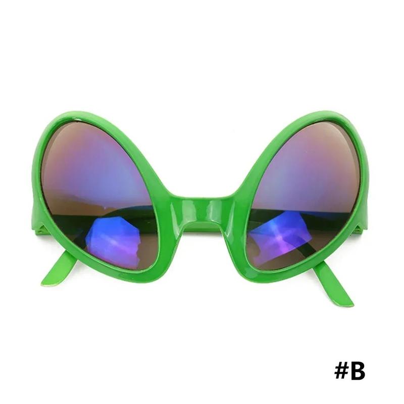 Alien Party Glasses Funny Sunglasses ET Sunglasses Holiday Dance Aliens Costume Alternative Shapes Rainbow Lenses Party Supplies 7