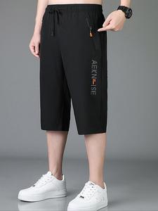 Men's Regular Fit Letter & Geometric Print Pocket Shorts, Casual Breathable Thin Shorts for Summer, Fashion Men's Bottoms for Daily Wear, Loungewear