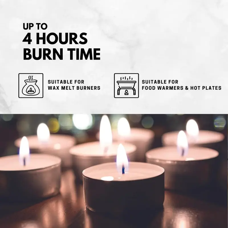Pack of 50 White Wax  candles for Home Decor 1