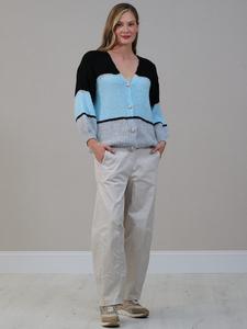 Women's Multicolour Woolen Knit Button Down Cardigan Casual Nd Comfortable For Ladies