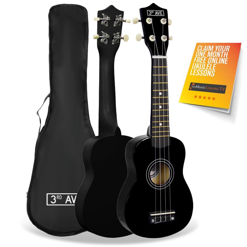 3rd Avenue Soprano Ukulele Beginner 21 Inch 4 Nylon Strings with Free Uke Bag – FREE 1 Month Online Lessons 3
