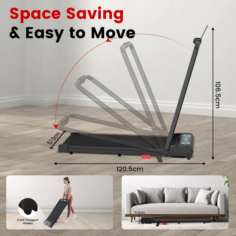 CITYSPORTS 6% Incline Folding Treadmill,1400W Walking Pad Treadmill,1-10KM/H Under Desk Treadmill for Home and Office,Portable Treadmill with LED Display,Remote Control 6