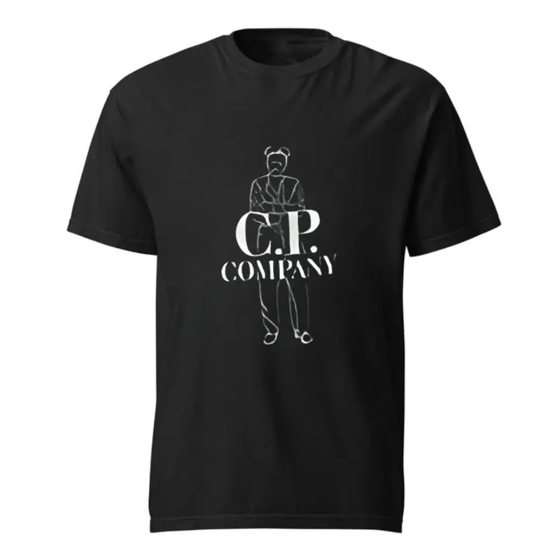 Men's C.P. Company Print Round Neck T-shirt, Casual Short Sleeve T-shirt for Summer, Fashion Men Top for Daily Wear, All Match Top for Summer 3