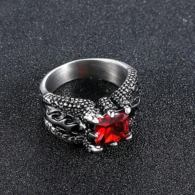 Vintage Dragon Claw Ring, Unique Fashion Magnifying Stone Ring Adjustable As Men's Gift, Daily Wear, Party 1
